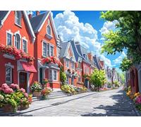 Pintar por Numeros Adultos Costero, DIY Paisaje Cuadros para Pintar Colorear por Números Lienzos, Pintura por Numeros Kit, Pintura de Bricolaje Sobre Lienzo, Decoración para el Hogar 40x60 cm h-1