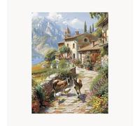 Pintar por Numeros Adultos, Cuadros para Pintar por Numeros Burro, DIY Kit Manualidades Adultos con Pintura Acrilica Pinceles y Lienzo Color Pato 30 x 40cm, Cuadros Decoracion Salon Modernos FYH5260