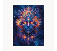 Pintar por Numeros Adultos, Cuadros para Pintar por Numeros Cielo estrellado, DIY Kit Manualidades Adultos con Pintura Acrilica Pinceles y Lienzo Color Dios masculino 50 x 70cm, Regalo Mujer FYH3005