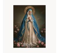 Pintar por Numeros Adultos, Cuadros para Pintar por Numeros Flor, DIY Kit Manualidades Adultos con Pintura Acrilica Pinceles y Lienzo Color Nuestra Señora 70 x 95cm, Decoracion Hogar Regalo FYH9107
