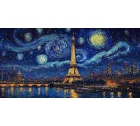 Pintar por Numeros Adultos, DIY Grande Pintura por Números Manualidades Adultos, Kit de Pintura al óleo Lienzo para con Pinceles, Pigmento Acrílico Decor, Il Cielo Stellare 80x160cm (sin marco) J0L409