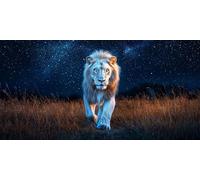Pintar por Numeros Adultos, DIY Grande Pintura por Números Manualidades Adultos, Kit de Pintura al óleo Lienzo para con Pinceles, Pigmento Acrílico Decoración, Il Leone 70x140cm (sin marco) J0L-257