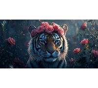 Pintar por Numeros Adultos, DIY Grande Pintura por Números Manualidades Adultos, Kit de Pintura al óleo Lienzo para con Pinceles, Pigmento Acrílico Decoración, Il Leone 80x160cm (sin marco) J0L-353