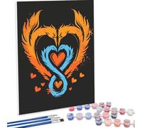 Pintar por Numeros Adultos, DIY Painting by Numbers Kits, Amar PáJaro Cuadros para Pintar por Numeros Pinturas Acrilicos, con Pinceles, Decoración para el Hogar Regalo 40x50CM (Sin Marco) PjY387 K-6