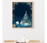 Pintar por Numeros Adultos, DIY Painting by Numbers Kits, Animal Cisne Cuadros para Pintar por Numeros Pinturas Acrilicos, con Pinceles, Decoración para el Hogar Regalo 100 x 135 cm PjY3313 X-0