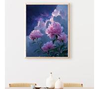 Pintar por Numeros Adultos, DIY Painting by Numbers Kits, Flores Flor Cuadros para Pintar por Numeros Pinturas Acrilicos, con Pinceles, Decoración para el Hogar Regalo 100x135cm (Sin Marco) PjY37 7-0