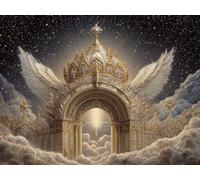 Pintar por Numeros Adultos, DIY Painting by Numbers Niños Kits, Pintura de Bricolaje sobre Lienzo con Pinceles Decoración Para hogar Pared, Pigmento Acrílico Le ali dei sogni 70x90cm(sin marco) H666