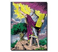 Pintar por Numeros Adultos DIY Pintura al Oleo para Adultos Los diez mandamientos de Moisés Kit de Pintura con Lienzos Pinceles y Acuarelas Manualidades y Decoración del Hogar Sin marco