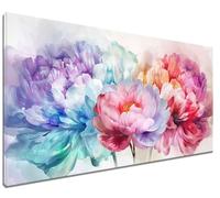 Pintar por Numeros Adultos, DIY Pintura por Números Flor con Pinceles, Cuadros para Pintar por Numeros Acuarela, Pigmento Acrílico, Manualidades Adultos Kit de Pintura al óleo de Lienzo 50 x 70cm H-4
