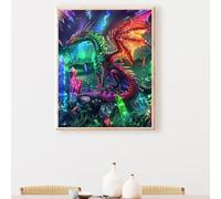 Pintar por Numeros Adultos DragóN Animal, Cuadros por Numeros Pigmento Acrílico, DIY Paint by Numbrs Kit Manualidades Adultos, Decor para el Hogar de pared, Regalo 90x120cm Sin Marco PjY4794 C-3