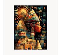 Pintar por Numeros Adultos Egipto Cuadros Pintar por Numeros Niños Abstracto Paint by Numbers Adult con 3 Pinceles 36 Pintura Acrilica y Laienzos 40x30 cm para Decoracion Hogar Regalo Hombre FYH4314
