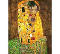 Pintar por Numeros Adultos,El beso de Klimt DIY Pintura por Números,Kit de Pintura al óleo de Lienzo para Adultos y Niños con Pinceles y Acrílico Paint by Numbers para Hogar Decor 30x40cm,sin marco