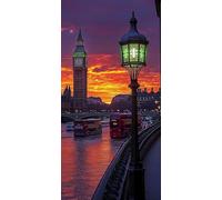 Pintar por Numeros Adultos El Big Ben de Londres, DIY Pintura by Numeros Kit Manualidades Adultos, Cuadros por Numeros Pigmento Acrílico, Decor para el Hogar Regalo de pared 90x180cm (sin Marco) p-549