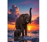 Pintar por Numeros Adultos Elefante Pintura Numeros 70x100cm 4-Q6C07 | Manualidades para Adultos Entretenimiento Adultos, Pintura numeros Para Decoracion Hogar Regalo (Sin Marco)