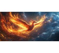 Pintar por Numeros Adultos, Fénix de fuego Pintura por Numeros Kit, DIY Paint by Numbers, con 3 Pinceles y Pigmento Acrílico, para Decoración del Hogar, Regalos femeninos, Sin Marco - 80x40cm s-414