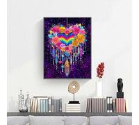 Pintar Por Números Adultos Flor Amar, DIY Pintura por Números Kit para Principiantes y Niños Edades 8-12, con Pinceles Pintura Acrilica Manualidades Decor Hogar Pared 50 x 70 cm PjY1809 R-4