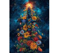 Pintar por Numeros Adultos Flor, Cuadros para Pintar por Numeros Planta, DIY Manualidades Adultos, Paint by Numbers Adult con Pinceles y Pigmento Acrílico, Decoración Hogar Regalo 100x130cm 1-2260