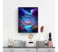 Pintar por Numeros Adultos Flor Flores, Cuadros por Numeros Pigmento Acrílico, DIY Paint by Number Kit Manualidades Adultos, Decor para el Hogar de pared, Regalo 40 x 50cm, Sin Marco PjY9970 N-U