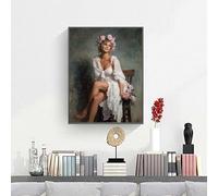 Pintar Por Números Adultos Flor Mujer, DIY Pintura por Números Kit para Principiantes y Niños Edades 8-12, con Pinceles Pintura Acrilica Manualidades Decor Hogar Pared 90 x 120 cm PjY9863 N-U