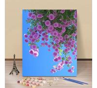 Pintar por Numeros Adultos Flor Paint by Numbers Adult Naturaleza Cuadros para Pintar por Numeros 80x120cm Lienzos con 3 Pinceles e Pigmento Acrílico, Decoracion Hogar Pared Habitacion, con Marco, *25