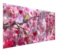 Pintar por Numeros Adultos Flor, PáJaro Cuadros para Pintar por Numeros, Manualidades Adultos Kit, DIY Paint by Numbers con Pinceles y Pinturas Acrílicas, Regalo, Home Decoration, 70x40cm 1-3213