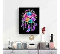 Pintar por Numeros Adultos Flores Flor, Cuadros por Numeros Pigmento Acrílico, DIY Paint by Number Kit Manualidades Adultos, Decor para el Hogar de pared, Regalo 90x120cm, Sin Marco PjY10064 N-U