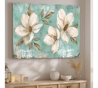 Pintar por Numeros Adultos Flores Sin Marco, DIY Cuadros para Pintar por Numeros, Manualidades para Adultos Lienzos incluye Pinceles, Pintura Acrilica Manualidades Decoracion Blanco 50x70cm J-290