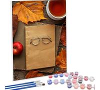 Pintar por Numeros Adultos Fruta Anteojos, Cuadros por Numeros Pigmento Acrílico, DIY Paint by Number Kit Manualidades Adultos, Decor para el Hogar de pared, Regalo 100x135cm, Sin Marco PjY976 7-1