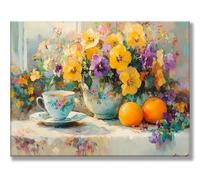 Pintar por Numeros Adultos Fruta Flores frescas, Cuadros para Pintar por Numeros, Manualidades Pintura Acrilica kit Niños, Kit Pintura al óleo Lienzo DIY, Decoración Hogar 45x60cm (Sin Marco) w0d-134