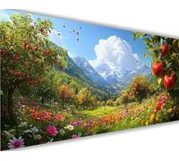 Pintar por Numeros Adultos Fruta, Pintar por Numeros Paisaje, Manualidades Lienzos para Paint by Numbers, DIY Kit con Pinceles Pigmento Acrílico, Decoración de Pared del Hogar 60x120 cm sin Marco L902