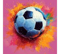 Pintar Por Numeros Adultos fútbol, Pintar Por Numeros NiñOs Blanca, DIY Pintura Acrilica Manualidades Adultos Set Para Regalos Originales Para Mujer, Cuadros Decoracion Salon Modernos 40x40cm 3-998