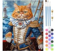 Pintar por Numeros Adultos Gato, Bote Pintar por Numeros 70x100cm Lienzo Sin Marco, 1pcs DIY Paint by Numbers con 3 Pinceles y Pigmento Acrílico Cuadros Decoracion Salon Modernos Regalo Mujer,Model637