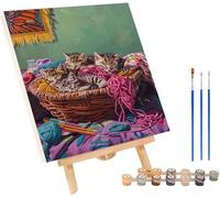 Pintar por Numeros Adultos Gato, DIY Pintar por Numeros Abstracto, Manualidades Adultos Kit con 3 Pinceles y Pigmento Acrílico, Paint by Numbers Adult para Decoración Hogar Regalo 100x130cm Q-5627