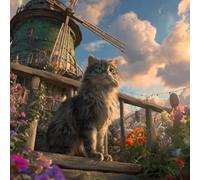 Pintar por Numeros Adultos Gato DIY Pintar por Numeros con Marco, Granja Paint by Number Kits con Pinceles y Pigmento Acrílico, Manualidades Adultos Regalo Mujer, Decoracion Hogar 60x60cm 0k-332