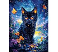 Pintar por Numeros Adultos Gato Farfalla, Cuadros para Pintar con Numeros DIY, Kit de Pintura Acrílica Lienzo Hobby Colorear, Cuadros Decoracion Salon Modernos, Artesanía Regalo 40x50cm YT6-500