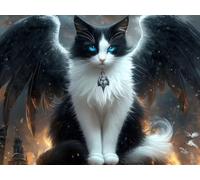 Pintar por Numeros Adultos Gato Pintar por Numeros Niños 6 Años, DIY Manualidades Paint by Numbers Animales, Kit de Pintura con Pinceles y Pigmento Acrílico, Decoración del Hogar Regalo 20x30cm Y2-988