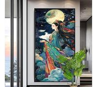 Pintar por Numeros Adultos Hada 30x60cm Pintura por Numeros Kit Pigmento Acrílico Cuadros Lienzo Manualidades Adultos Painting by Numbers Luna,DIY Paint by Numbers Decor Hogar Gifts,Sin Marco XYY-1898