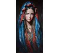 Pintar por Numeros Adultos Hermosa Madonna, Cuadros para Pintar por Numeros, Kit de Pintura al Oleo de Lienzo DIY para con Pinceles, Pigmento Acrílico, Decoración para el Hogar 80x160cm Sin Marco z526