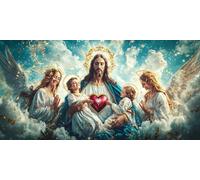 Pintar por Numeros Adultos, Hijo de Jesús Pintura por Numeros Kit, DIY Paint by Numbers, con 3 Pinceles y Pigmento Acrílico, para Decoración del Hogar, Regalos femeninos, Sin Marco - 100x50cm s-1017