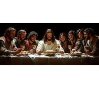 Pintar por Numeros Adultos Hombre, DIY Pintar por Numeros Manualidades Adultos La úLtima Cena, Paint by Numbers kits con Pinceles y Pinturas Acrílicas, Regalo Niña, Decoracion Pared, 110x50cm V-1829