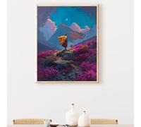 Pintar por Numeros Adultos Hombre Flor, Cuadros por Numeros Pigmento Acrílico, DIY Paint by Numbrs Kit Manualidades Adultos, Decor para el Hogar de pared, Regalo 50 x 70 cm Sin Marco PjY7360 M-R