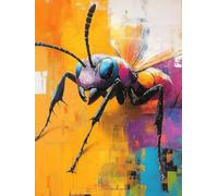 Pintar por Numeros Adultos Insecto Paint by Numbers Adult Animal Cuadros para Pintar por Numeros Retro DIY Lienzos Pintura Kit Manualidades Adultos Para Decoración Del Hogar 70x100cm Sin Marco 9-51QN