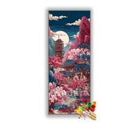 Pintar por Numeros Adultos Japón Pintura por Numeros Principiantes, China Paint by Numbers Manualidades, DIY Pintar por Numeros Niños, Decoración de Paredes Hogar, 20x50 cm/8x20 Inch, Sin Marco