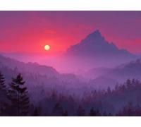 Pintar por Numeros Adultos, Kit de Pintura al óleo de Lienzo DIY Para Adulto Principiantes, Pintura por Numeros Adultos con Pinceles Pigmento, Manualidades Adultos 60 x 80 cm paisaje Atardecer 0F-406