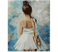 Pintar Por Numeros Adultos La Pequeña Bailarina De Cisnes Vuelve A Competir Diy Grande Pintura Al Óleo Kits Color Lienzo Facil Pincel Infantil Principiantes Sin Marco 40X50Cm,Zhxx