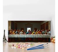 Pintar por Numeros Adultos La Última Cena Kit Manualidades Adultos Hombre Pintar por Numeros para Principiantes, DIY Cuadros Colorear por Numers Navidad Decoracion Hogar, Regalo Mujer 70 x 140 G8-745