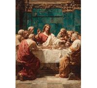 Pintar por Numeros Adultos La úLtima Cena, Pintar por Numeros Niños Hombre, DIY Cuadros Manualidades Adultos Kits, Paint by Numbers con Pinceles y Pinturas Acrílicas, Home Decoration, 50x70cm K-9828