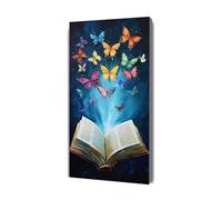 Pintar por Numeros Adultos Libro mágico Mariposa Pintar por Numeros Niños Principiantes Manualidades kit, con Lienzo sin Arrugas, 3 Pinceles y Pintura Acrílica, para Regalo Decor Hogar 20x40cm Y-834
