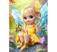 Pintar por Numeros Adultos, lindo historietas, DIY Painting by Numbers Kits, Pintar por Numeros, Fácil de Hacer, con 3 Pinceles, Pigmento Acrílico, Regalos Originales para Mujer, Decor 20x30cm J0-264