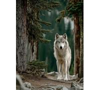 Pintar por Numeros Adultos Lobo, áRbol Pintar por Numeros Niños, DIY Cuadros Manualidades Adultos Kits, Paint by Numbers con Pinceles y Pinturas Acrílicas, Regalo, Decoracion Otoño, 100x135cm I-9183